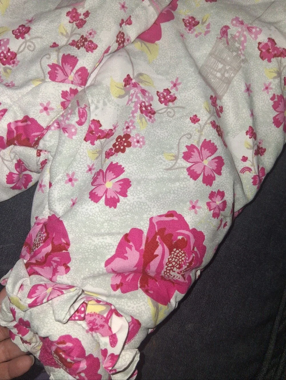Janie and Jack Pink Floral Hooded Snow Outtfit